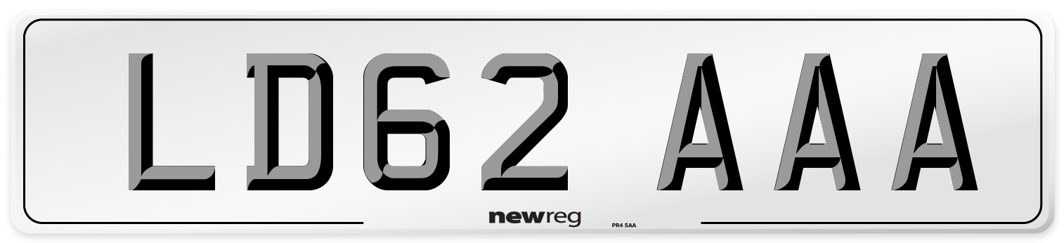 LD62 AAA Number Plate from New Reg